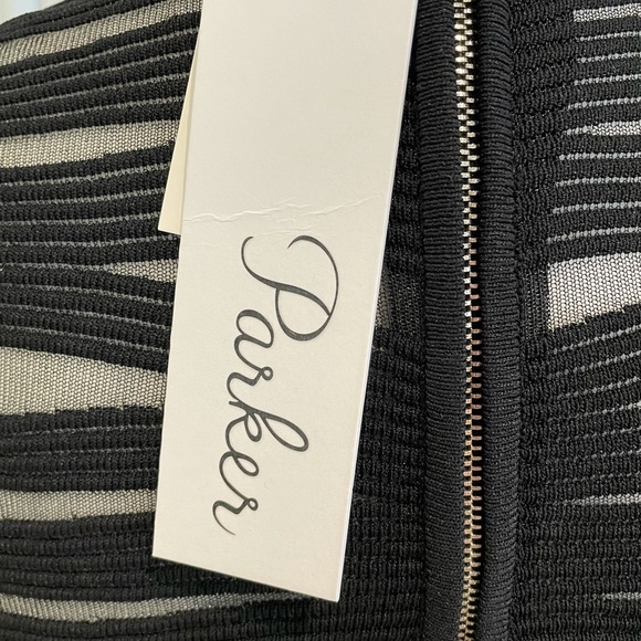 Parker Shadow Stripes ribbed knit body con dress - Picture 7 of 13
